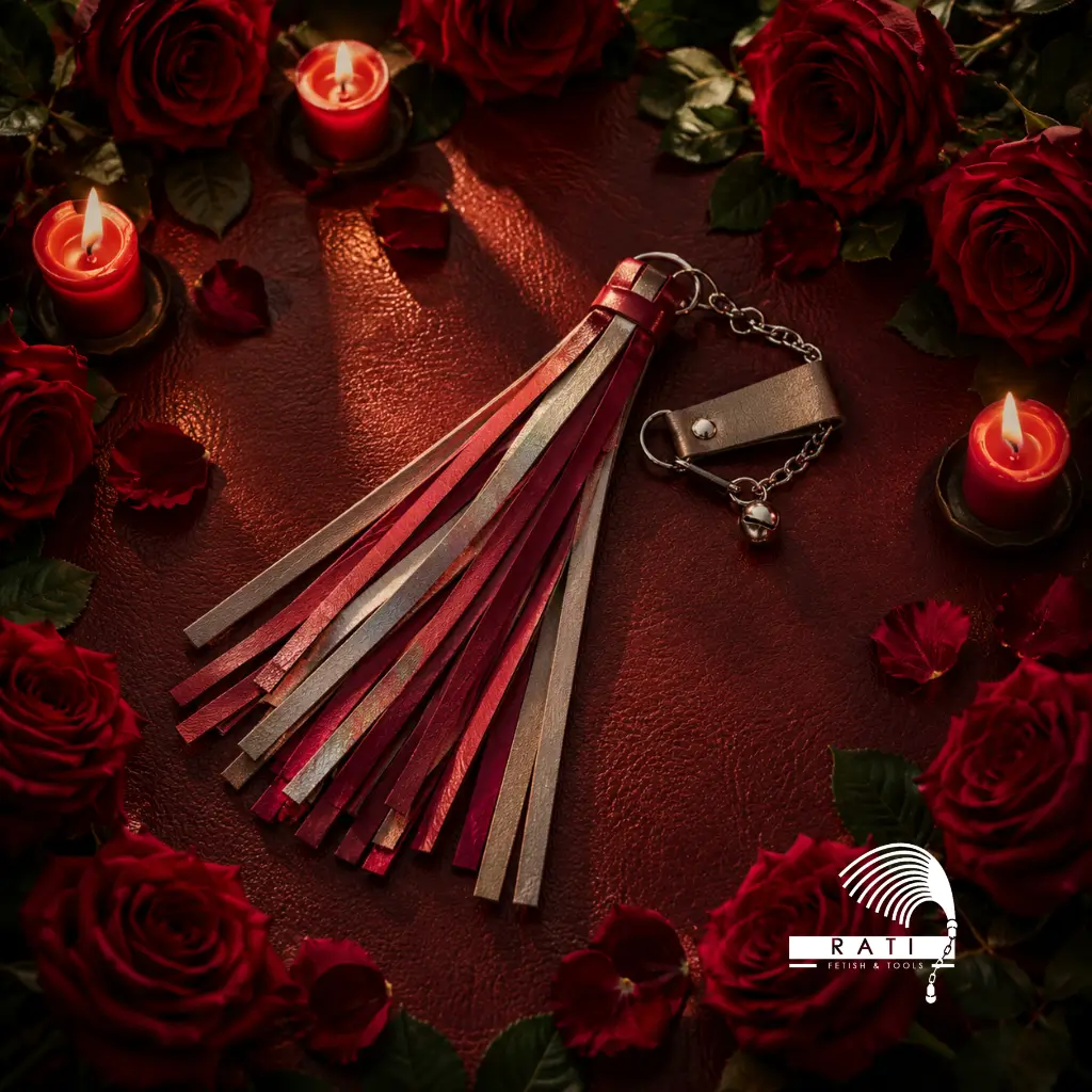 Flogger Poi de Cuero – Fucsia y Champagne