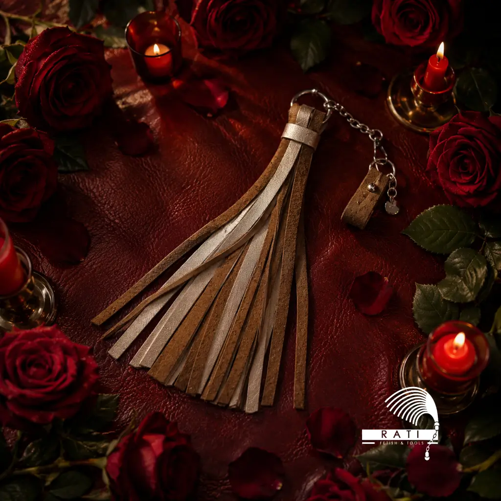 Flogger Poi de Corcho Natural – Elegant Brown & Creme